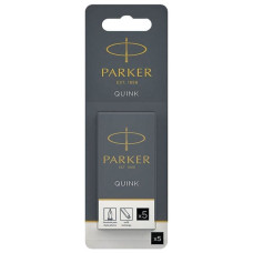 Чорнило для пір'яних ручок Parker Картриджі Quink / 5шт чорний блістер (11 416BK)