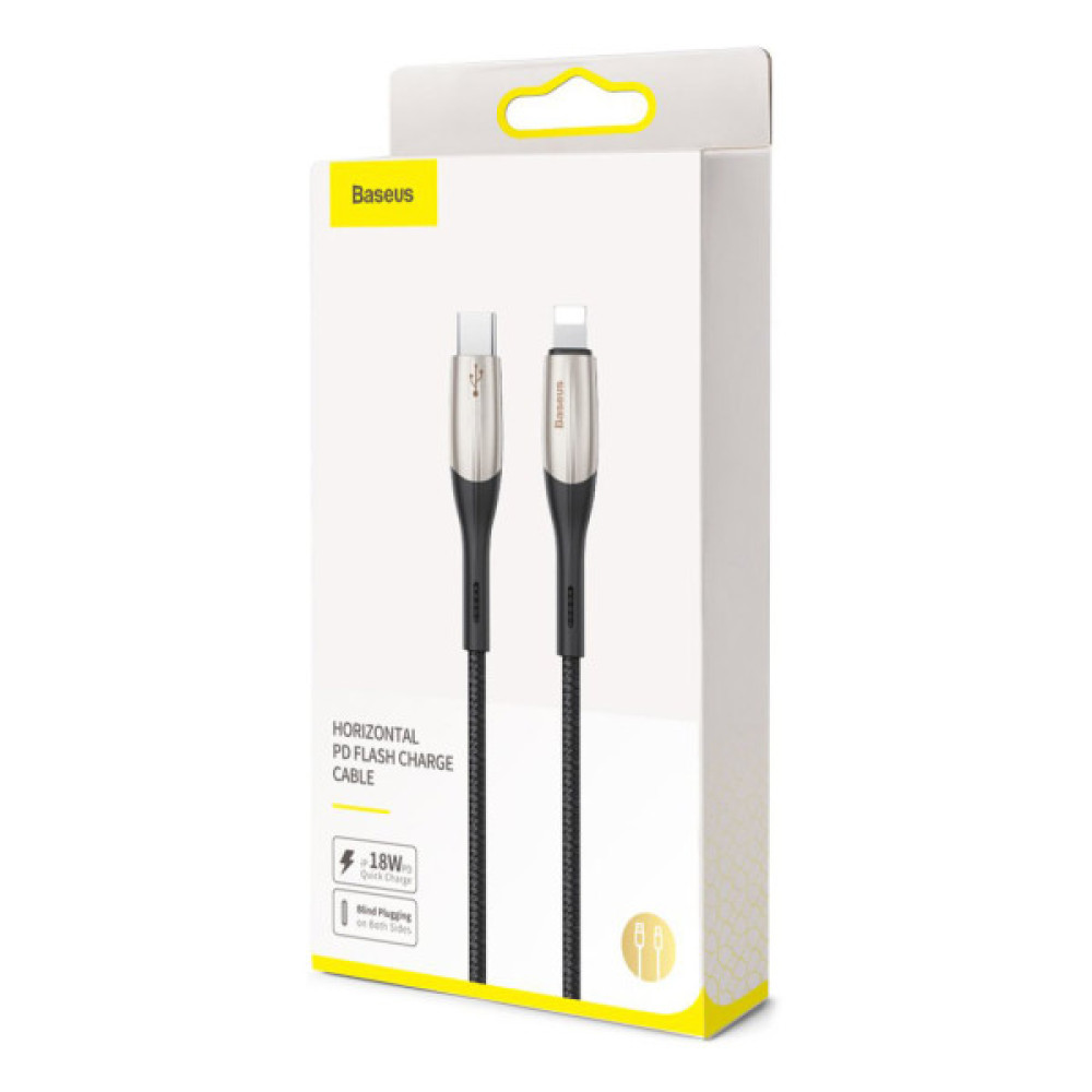 Дата кабель USB-C to Lightning 1.0m 18W black Baseus (CATLSP-01)