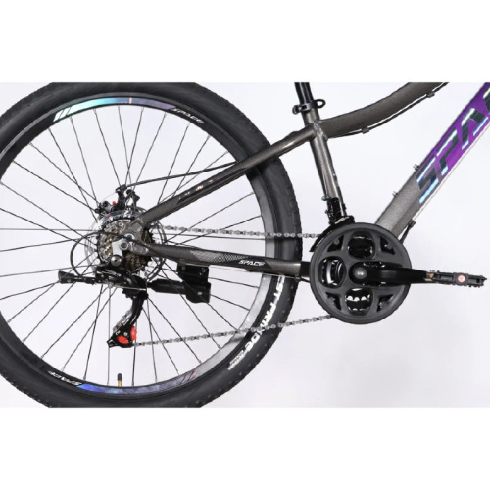 Велосипед Space 26" IZIDA DD FR рама-13" AL 2026 фіолетово-сріблястий (OPS-SP-26-100)
