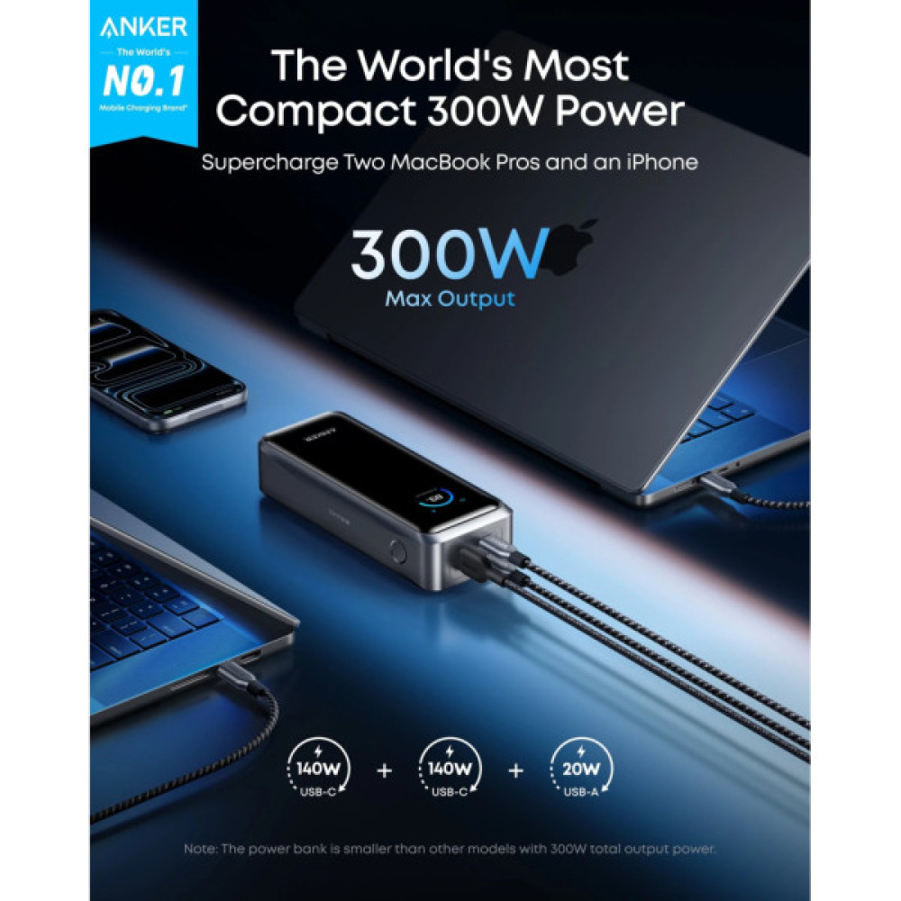 Батарея універсальна Anker 26000mAh Prime 300W PD Black (A110AH11)