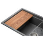 Мийка кухонна GRANADO Optimal Artes grafito (+ змішувач Badalona LUX inox + дозатор Redondo inox + коши (ksg1209)