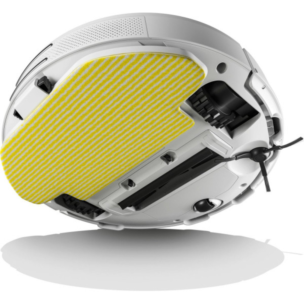 Робот-пилосос Karcher RCV 3, 400Вт, h=9.4см, вологе прибирання, конт пил -0.5л, вода -0.17л, автон. робота до 120хв, вага-3.7кг, НЕРА,+ набір акс., білий