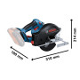 Пила дискова Bosch Professional GKM 18V-50 акумуляторна, 18 В, 136мм, 4250об·хв, 2.2кг, без АКБ та ЗП