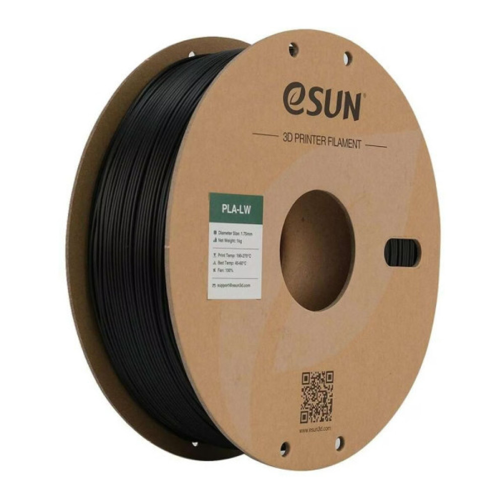Пластик для 3D-принтера eSUN PLA LW 1,75mm 1kg BLACK (PLA-LW175B1P1)