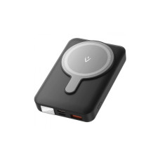 Батарея універсальна Vention Magnetic Wireless 10000mAh 22.5W 3A, PD, QC/3.0, USB-C, Lightning, LED Display, Black (FHTB0)
