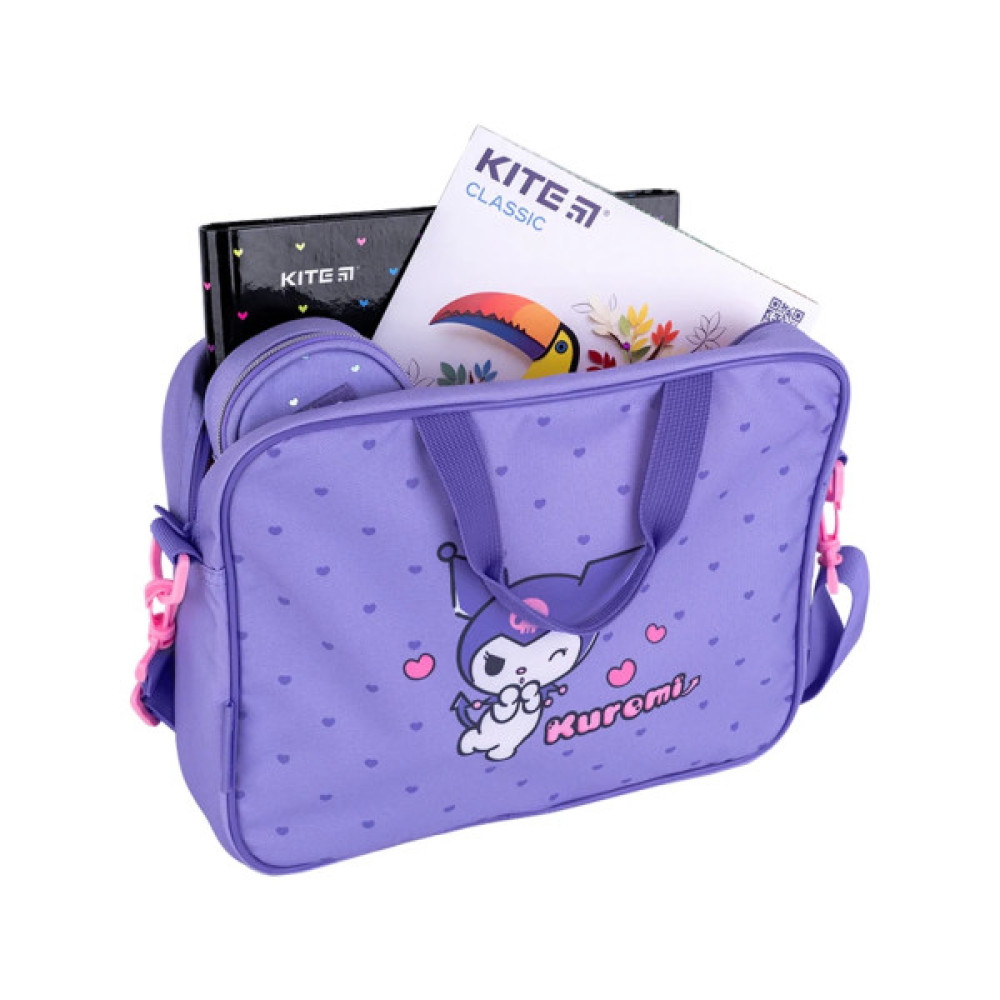 Сумка дитяча Kite A4,Kuromi., 589-2 шкільна, текстильна (HK25-589-2)