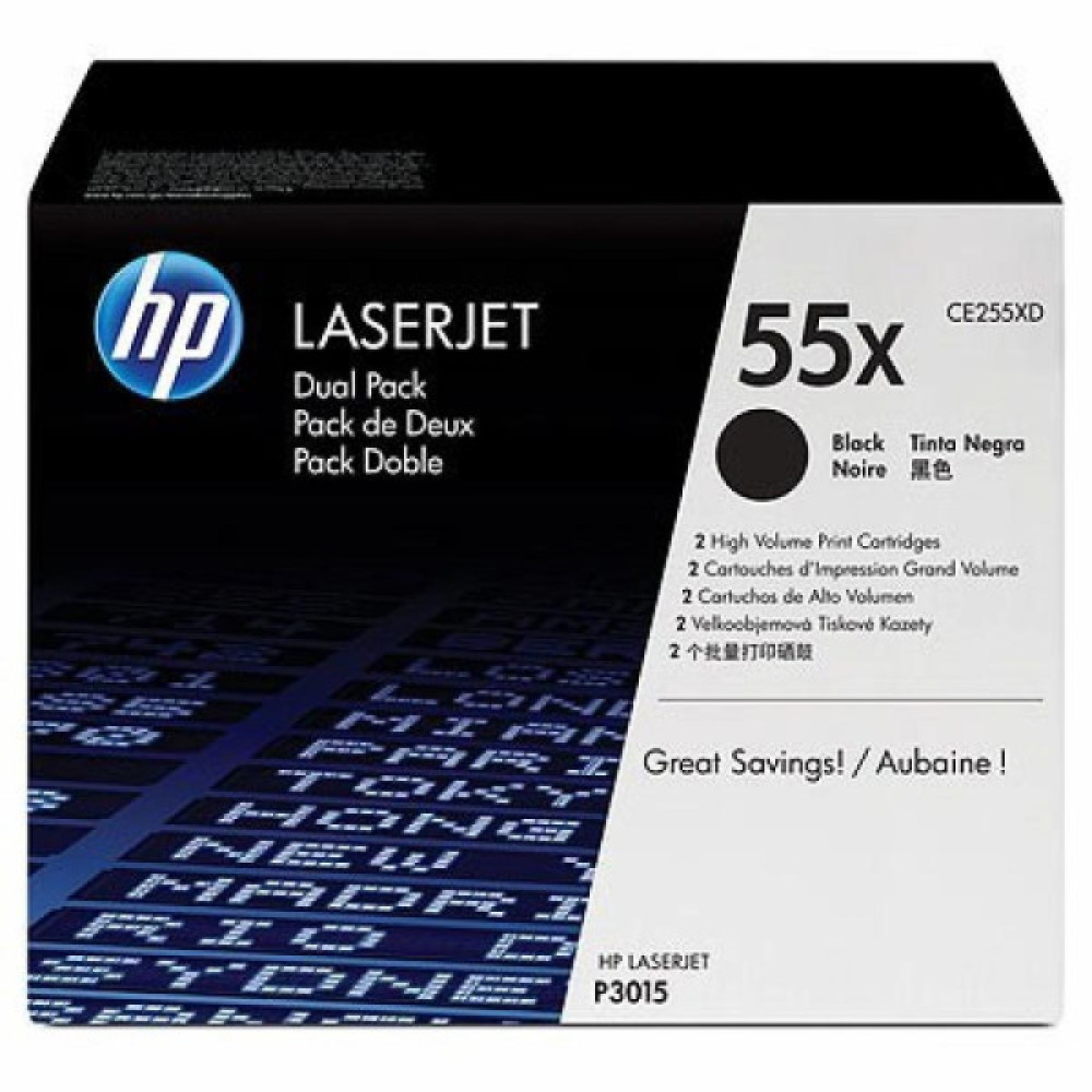Картридж HP LJ  55XD P3015 series black(max) DUAL PACK (CE255XD) Картридж HP LJ  55XD P3015 series black(max) DUAL PACK (CE255XD)