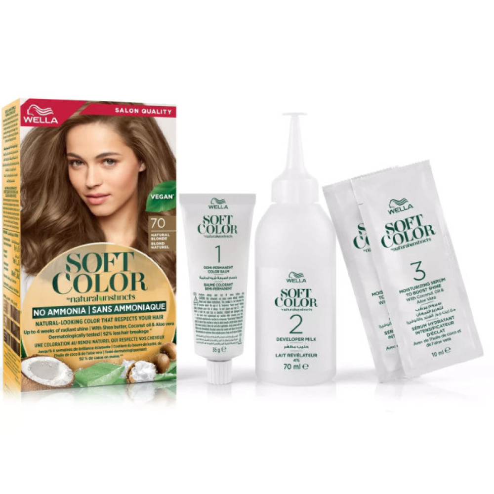 Фарба для волосся Wella Soft Color Безаміачна 70 - Натуральний блонд (3614228865784)