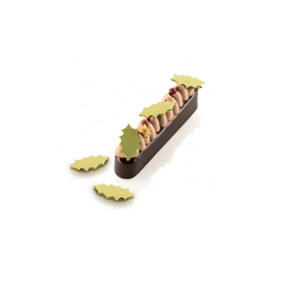 Кондитерський килимок Silikomart трафарет "Лист дуба" 40 х 23 h 2 мм 2 шт (CHABLON HOLLY)