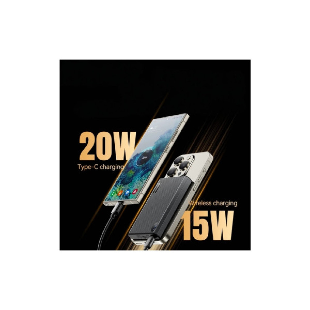 Батарея універсальна Essager 10000mAh Shining magnetic 20W PD QC/3.0 (EDY1W-SY0G-Z)