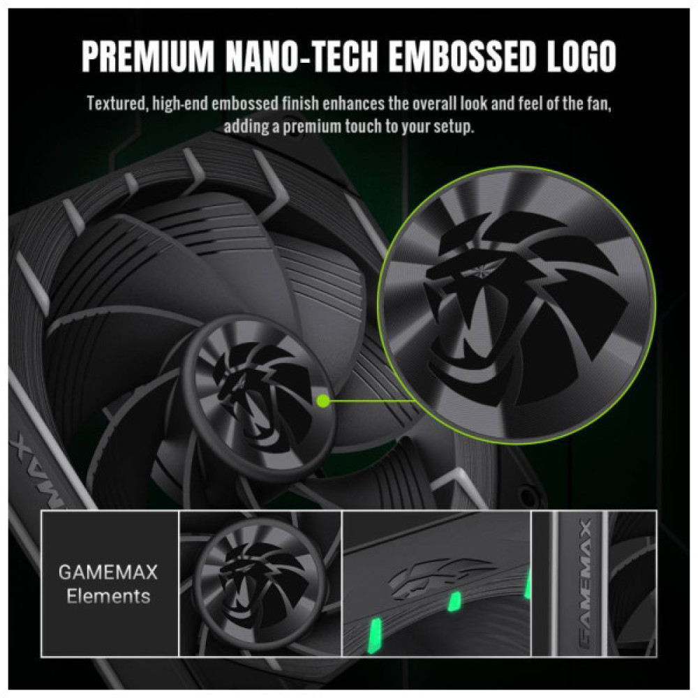 Кулер до корпусу Gamemax Tornado T12 ARGB-R
