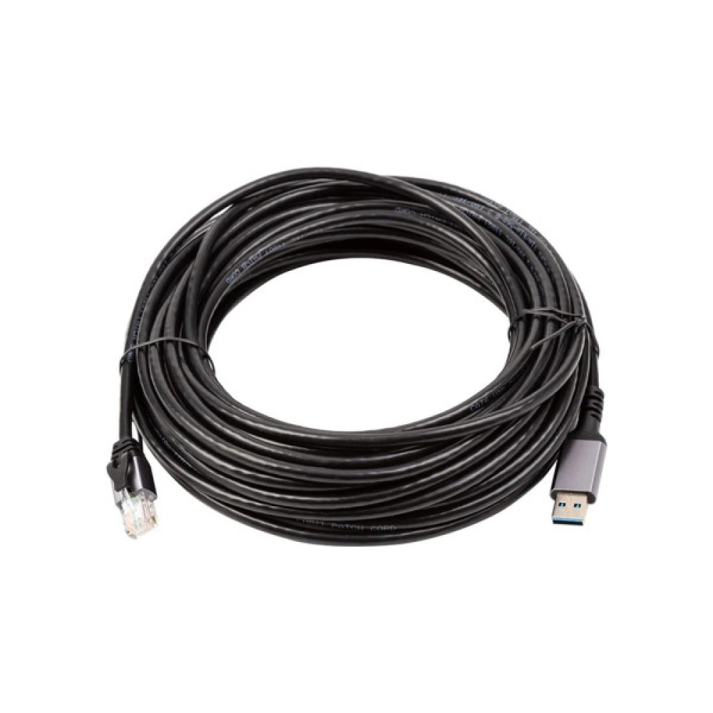 Дата кабель USB AM to RJ45 Ethernet 15.0m CAT6 UTP PowerPlant (CA915026)