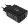 Зарядний пристрій Vinga 2xUSB-C + USB-A Display 45W (VCR45ACCDB)