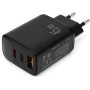 Зарядний пристрій Vinga 2xUSB-C + USB-A Display 45W (VCR45ACCDB)