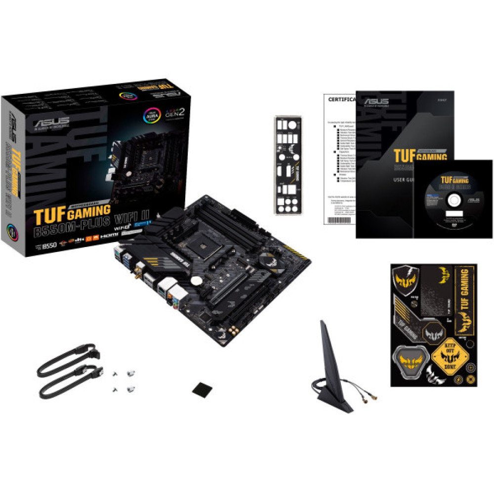 Материнcька плата ASUS TUF GAMING B550M-PLUS WIFI II sAM4 B550 4xDDR4 M.2 HDMI DP Wi-Fi BT mATX