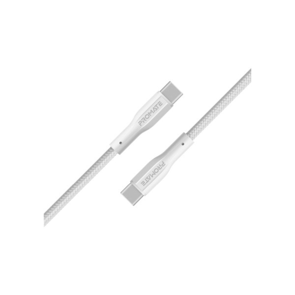 Дата кабель USB-C to USB-C 1.0m Promate (xcord-cc.white)