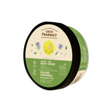 Скраб для тіла Green Pharmacy Цукрово-сольовий Вербена та олія солодкого лимону 200 мл (4823015945410)