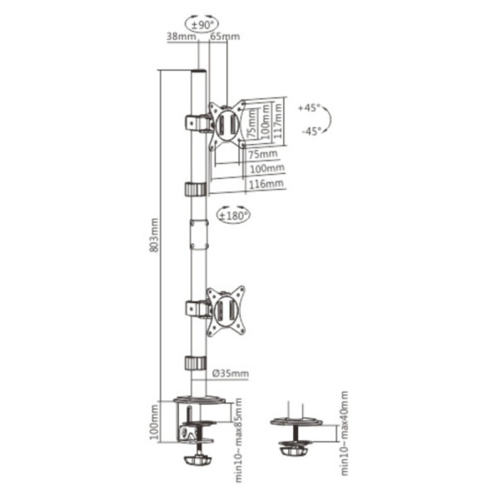 BRATECK LDT66-C02V