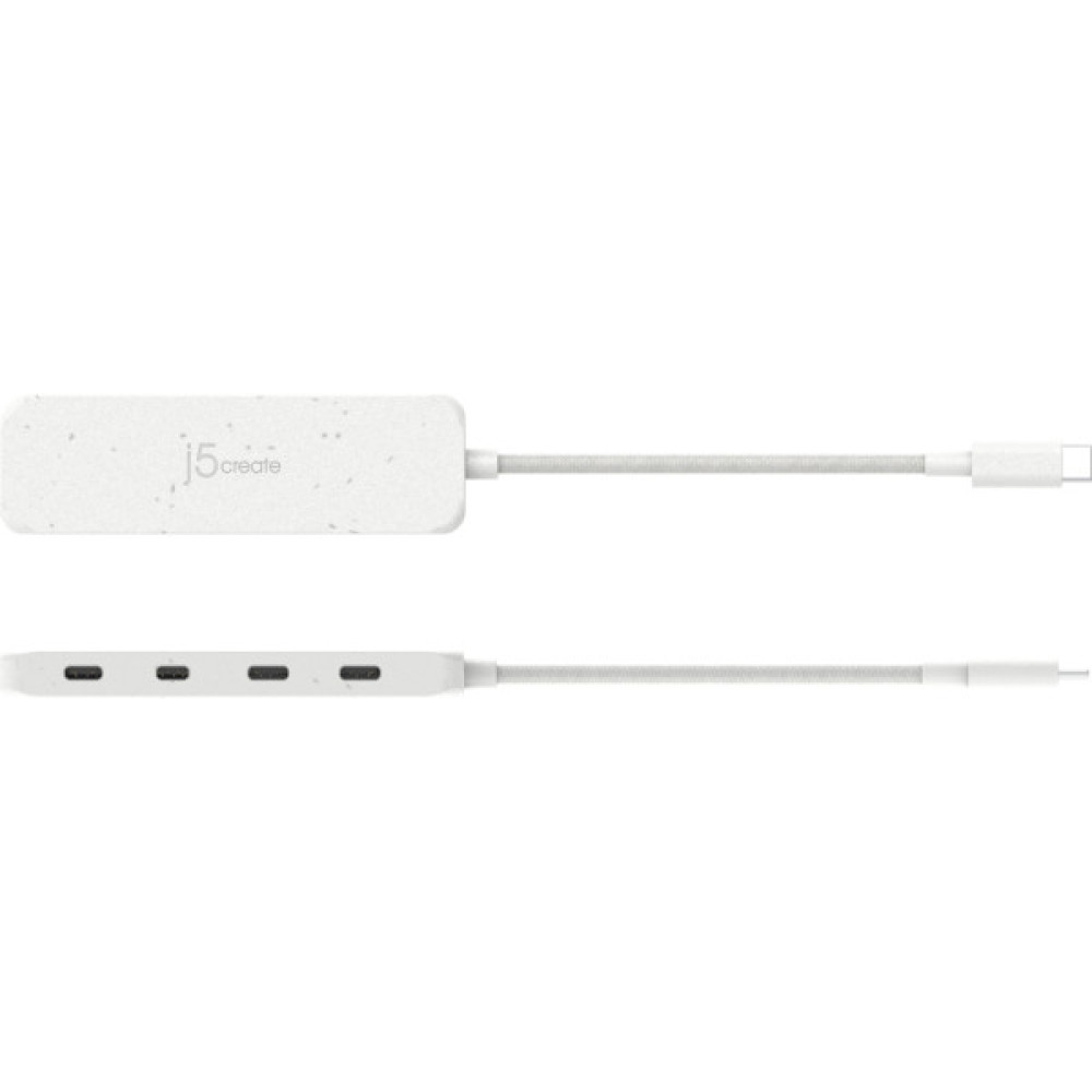 Концентратор J5create USB-C to 4xUSB-C 3.2 10Gbps white (JCH345EW-N)