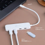 Концентратор J5create USB-C to 4xUSB-C 3.2 10Gbps white (JCH345EW-N)