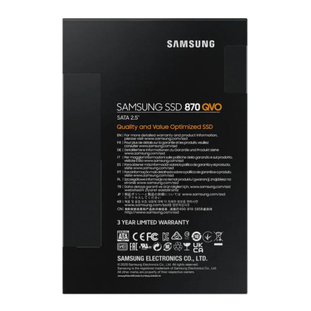 Накопичувач SSD 2.5" 2TB 870 QVO Samsung (MZ-77Q2T0BW)
