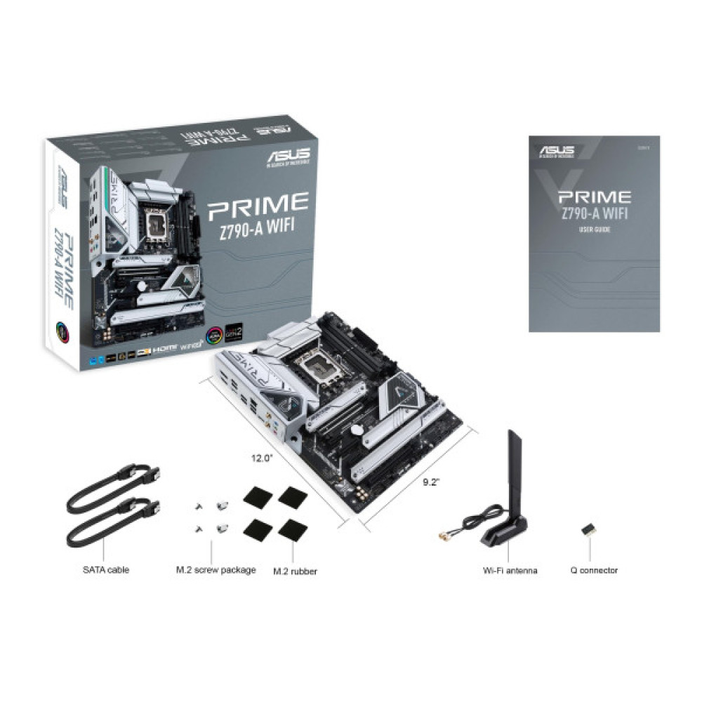 Материнcька плата ASUS PRIME Z790-A WIFI s1700 Z790 4xDDR5 M.2 HDMI DP Wi-Fi BT ATX білий