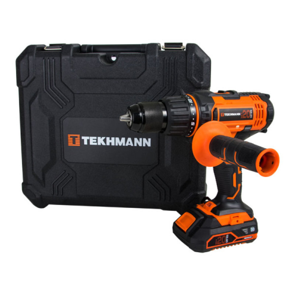 Шурупокрут-дриль ударний акумуляторний Tekhmann TCD-60/i20 kit 20В 1x2А·год 60Нм 440·1650об/хв 1.55кг