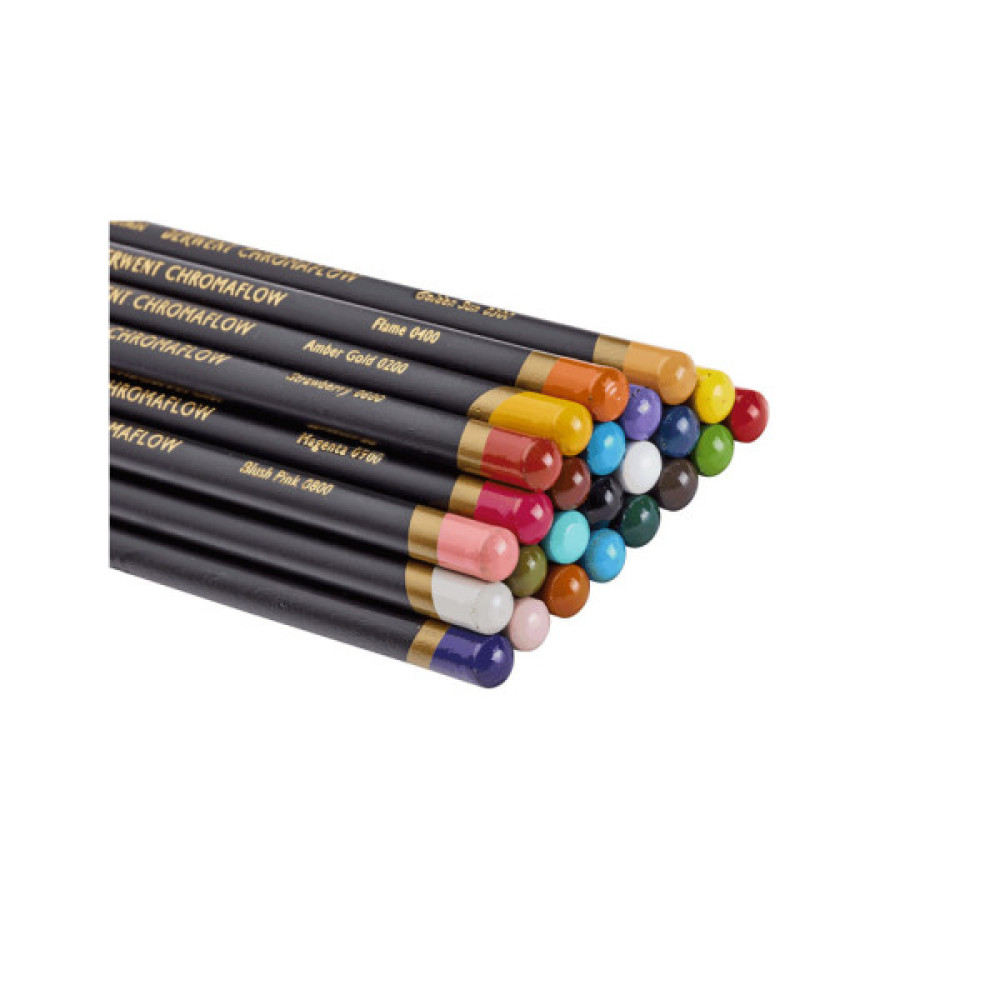 Олівці кольорові Derwent Chromaflow 24 кол. у металевому пеналі (5028252616133)