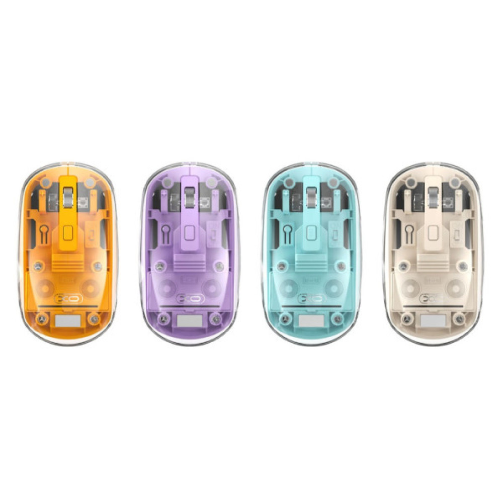 Мишка XO M12 Wireless Transparent/Yellow (M12 Yellow)