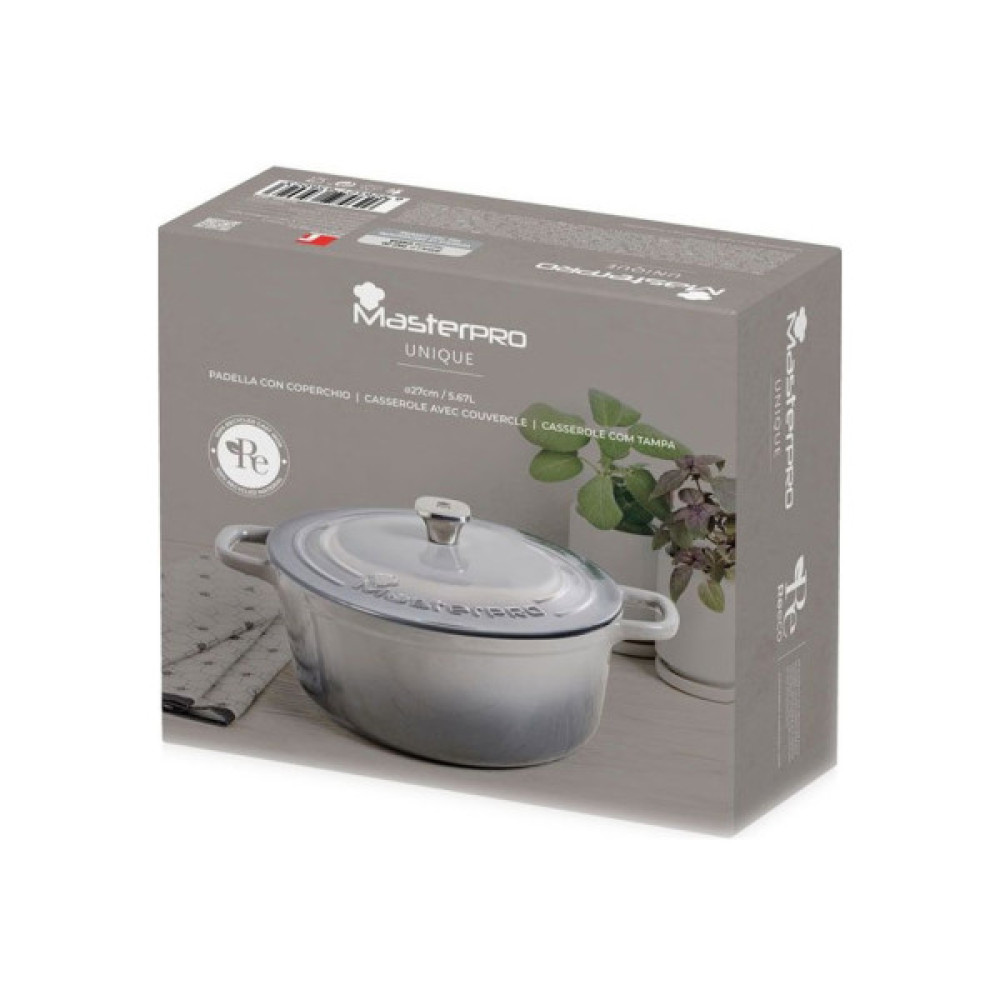 Каструля MasterPro Unique чавунна з кришкою 5,67 л (BGMP-3831)