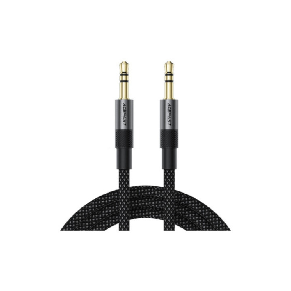 Кабель мультимедійний 3.5mm M to 3.5mm M 1.0m black Acefast (6974316285267)