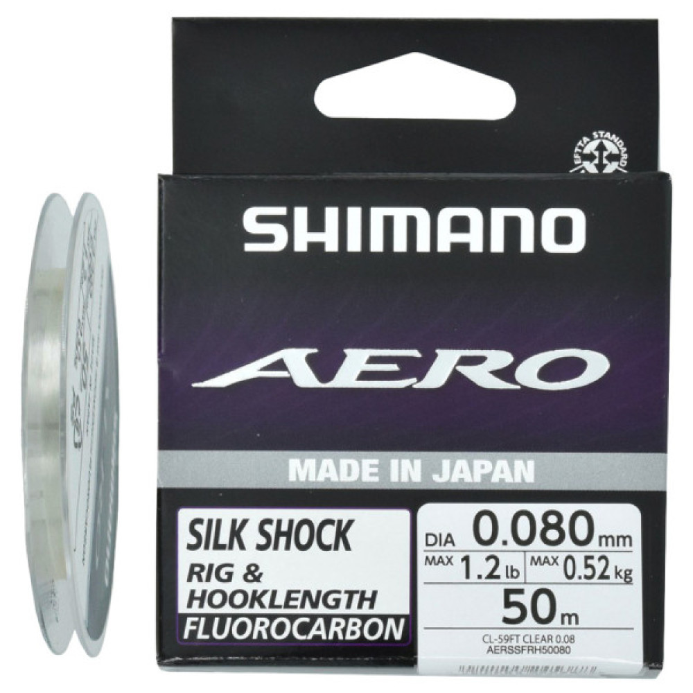 Флюорокарбон Shimano Aero Silk Shock Fluoro Rig/Hooklength 50m 0.179mm 3.01kg (2266.58.62)