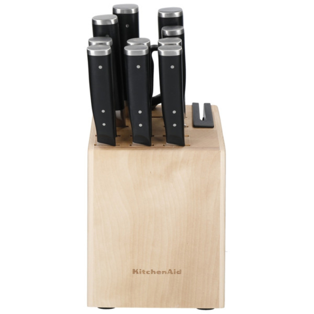 Набір ножів KitchenAid Coreline з підставкою, 11 предметів (KAG12STSNBXOBQ)