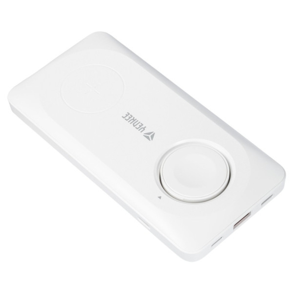 Батарея універсальна YENKEE 10000mAh, PD, 22,5W, 3in1, Qi Wireless, white (YPB 510 / 37000006)