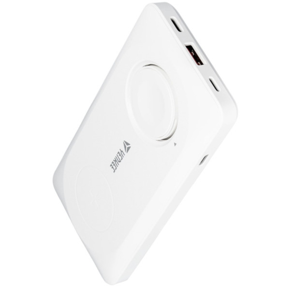 Батарея універсальна YENKEE 10000mAh, PD, 22,5W, 3in1, Qi Wireless, white (YPB 510 / 37000006)