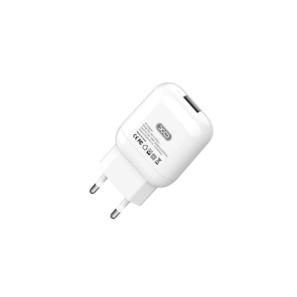 Зарядний пристрій XO L37 2.1A/1USB + cable Lightning White (L37i-WH)