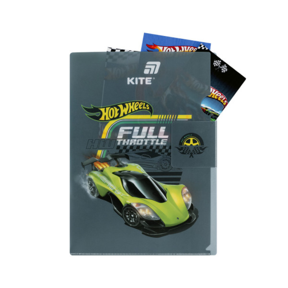 Папка - куточок Kite із клапаном A4 Hot Wheels (HW25-248-1)