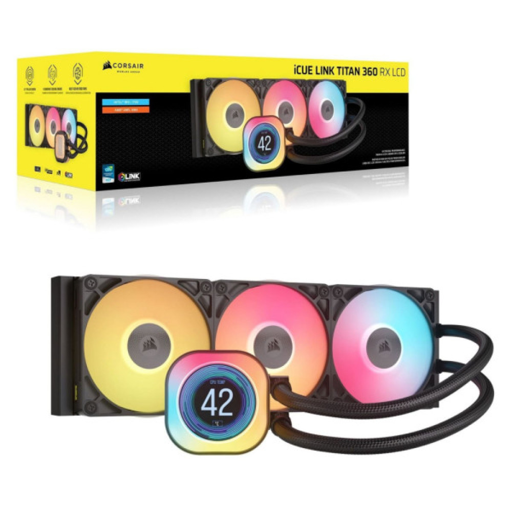 Система рідинного охолодження Corsair iCUE LINK TITAN 360 RX LCD (CW-9061023-WW)