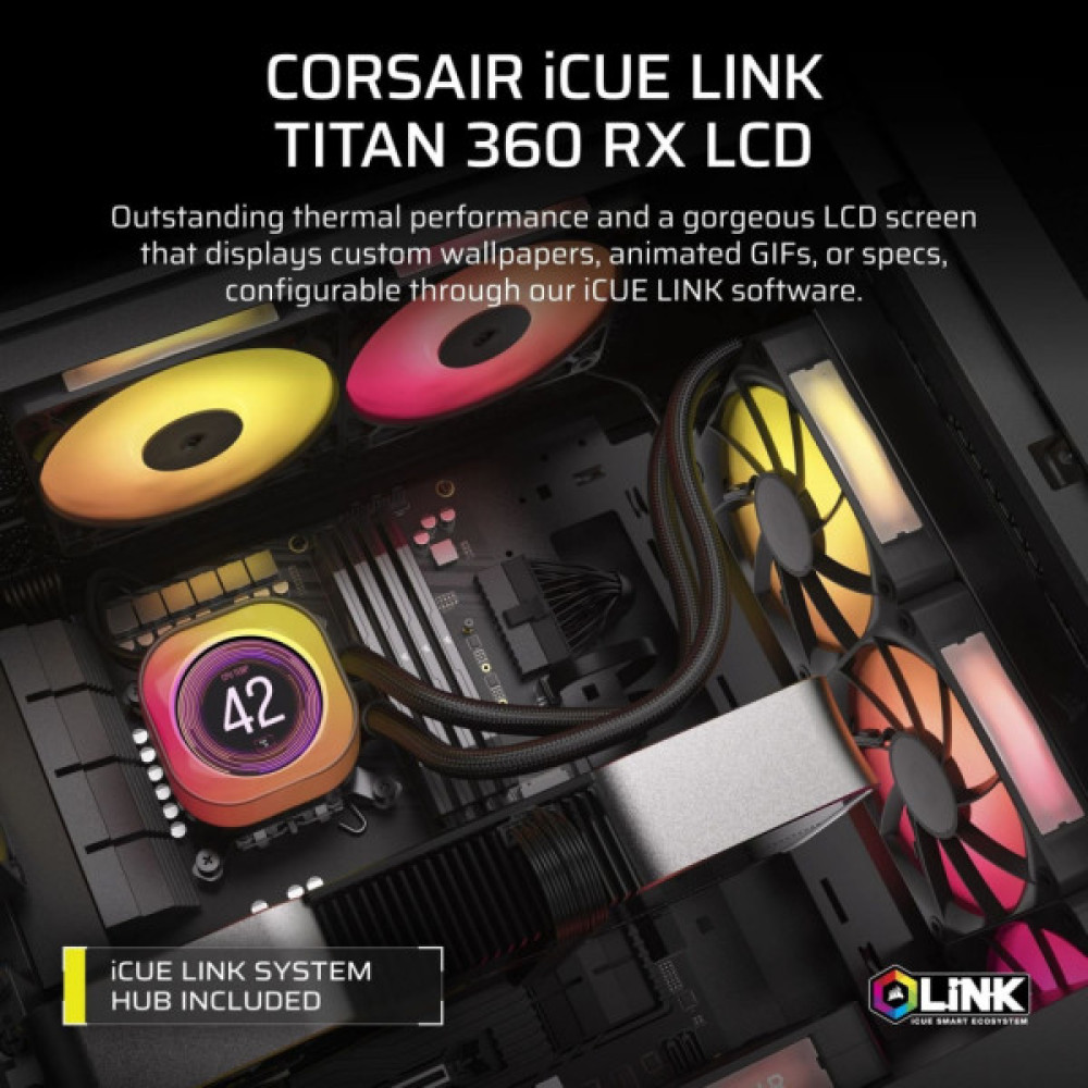 Система рідинного охолодження Corsair iCUE LINK TITAN 360 RX LCD (CW-9061023-WW)
