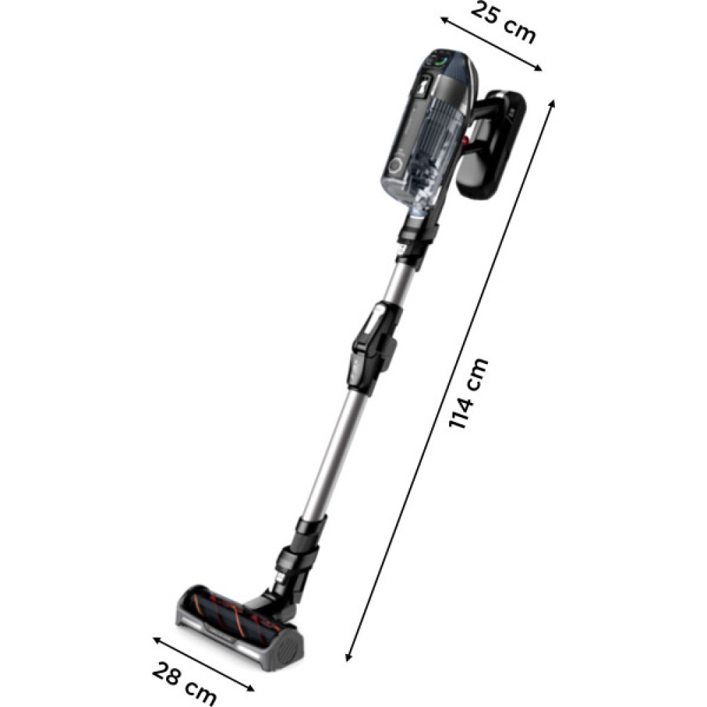 Пилосос Rowenta безпровідний X-Force Flex 14.60 Auto Animal, 48Вт, конт пил -0.9л, автон. робота до 70хв, НЕРА, чорно-сірий