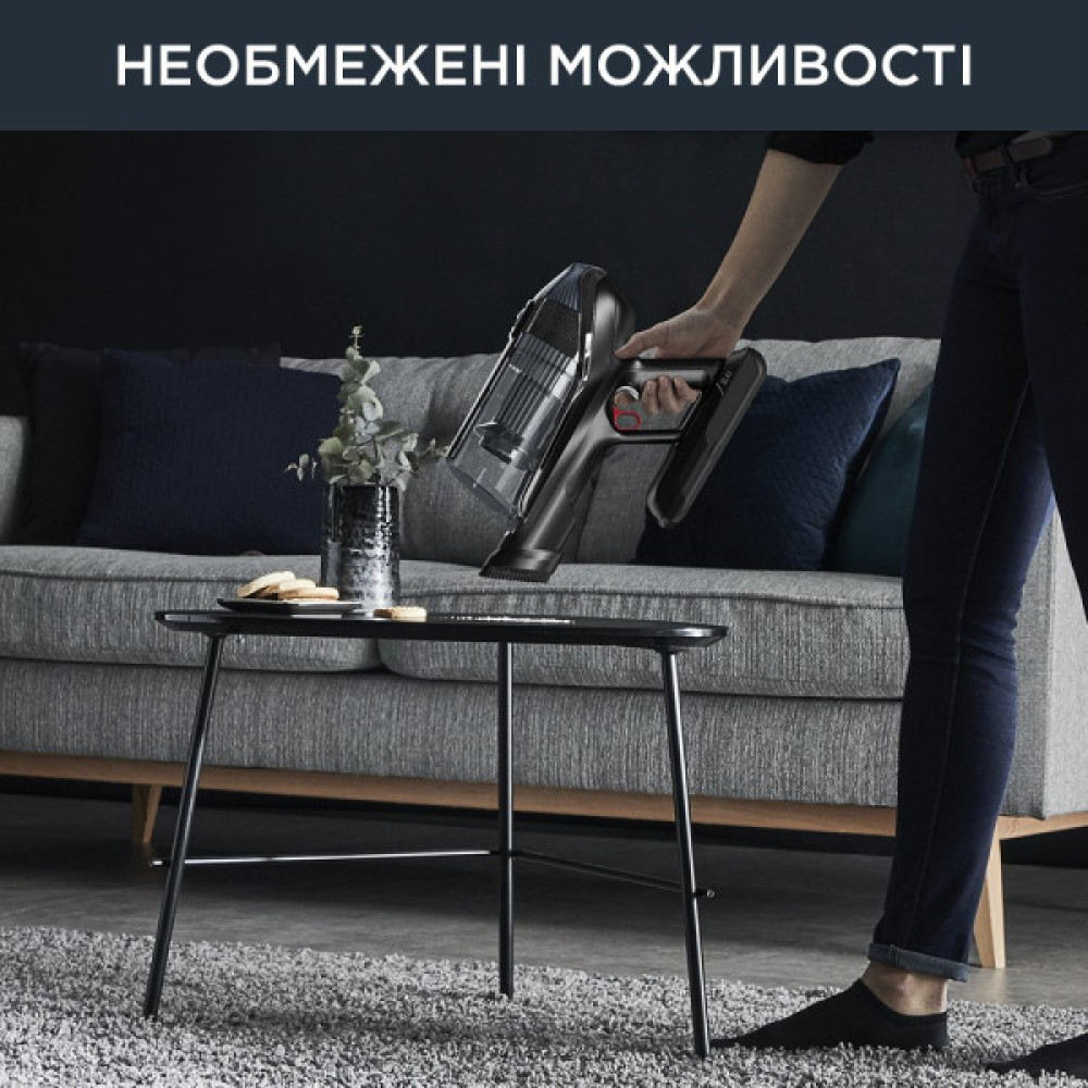 Пилосос Rowenta безпровідний X-Force Flex 14.60 Auto Animal, 48Вт, конт пил -0.9л, автон. робота до 70хв, НЕРА, чорно-сірий