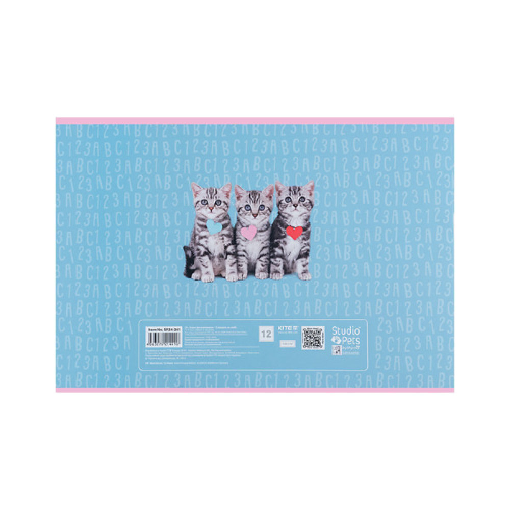Альбом для малювання Kite Studio Pets, 12 аркушів (SP24-241)