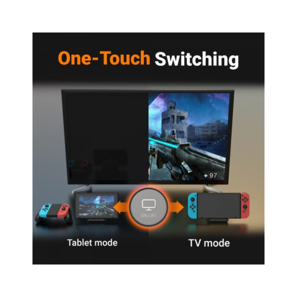 Порт-реплікатор J5create Dock-Station Nintendo Switch (HDMI/PD/USB-A/USB-C/LAN) (JCD620-N)