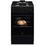 Плита Electrolux комбінована, 57л, 50x60см, конвекція, чорний