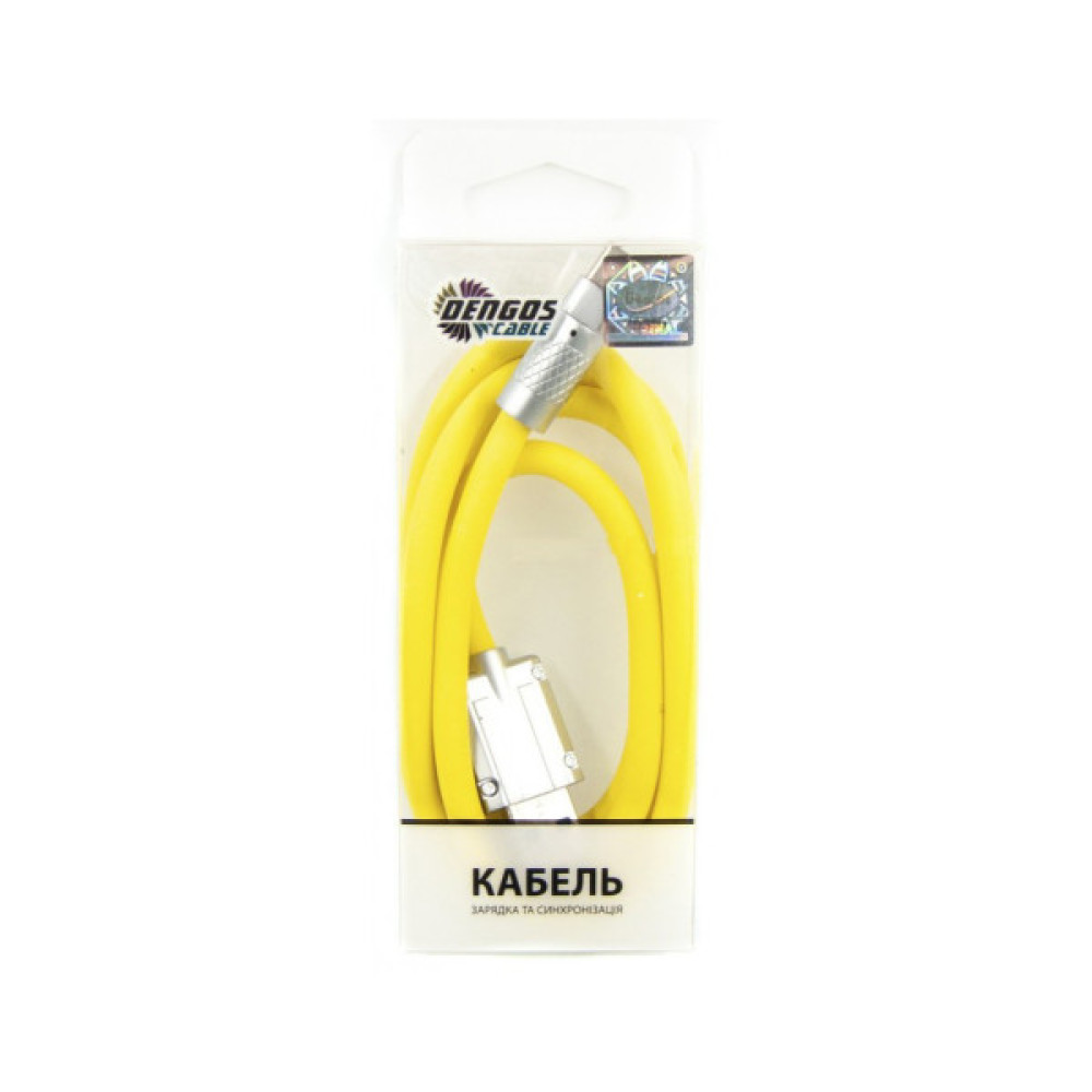 Дата кабель USB 2.0 AM to USB-C 1.0m yellow Dengos (PLS-TC-NS-YELLOW)