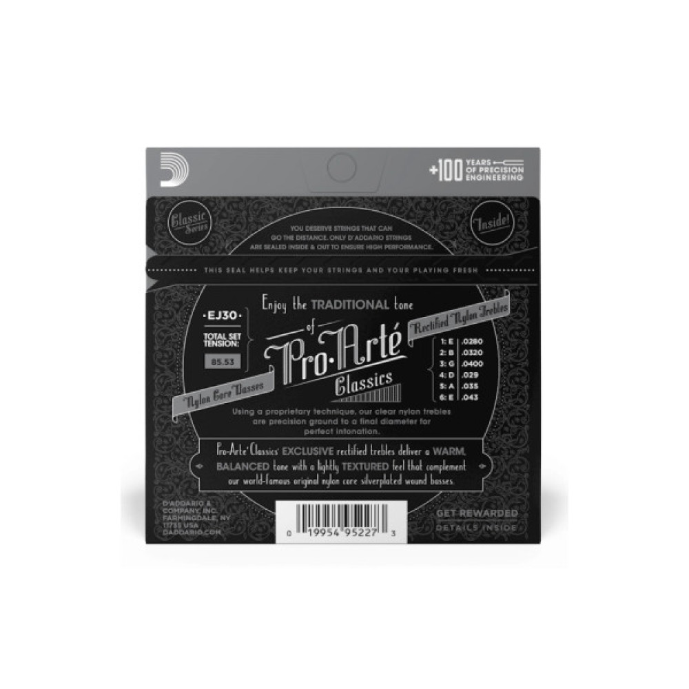Струни для гітари D'Addario Pro-Arte Rectified Nylon Normal Tension (EJ30)