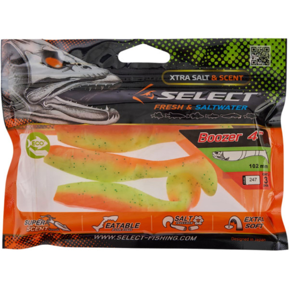 Силікон рибальський Select Boozer 4" 247 (3 шт/уп) (1870.71.58) Силікон рибальський Select Boozer 4" 247 (3 шт/уп) (1870.71.58)