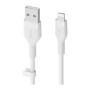 Дата кабель USB 2.0 AM to Lightning 1.0m SILICONE white Belkin (CAA008BT1MWH) Дата кабель USB 2.0 AM to Lightning 1.0m SILICONE white Belkin (CAA008BT1MWH)