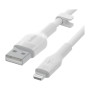 Дата кабель USB 2.0 AM to Lightning 1.0m SILICONE white Belkin (CAA008BT1MWH) Дата кабель USB 2.0 AM to Lightning 1.0m SILICONE white Belkin (CAA008BT1MWH)