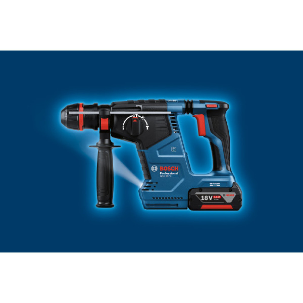 Перфоратор акумуляторний Bosch Professional GBH 187-LI ONE Chuck SDS-Plus 18В акб 2х5А·год 2.4Дж 2.9кг